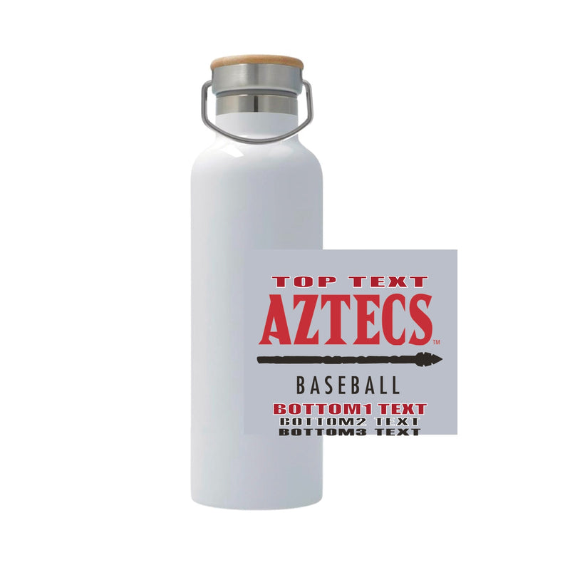 25oz Stainless Steel Thermos - White - Logo Text Drop