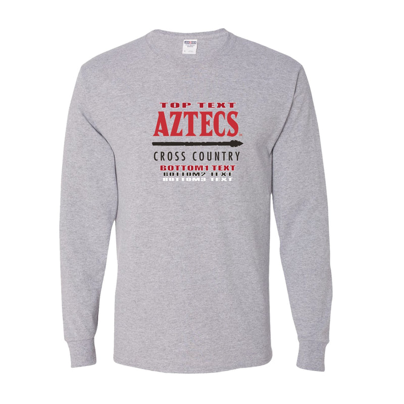 Youth Dri-Power Long Sleeve T-Shirt - Athletic Heather - Logo Text Drop