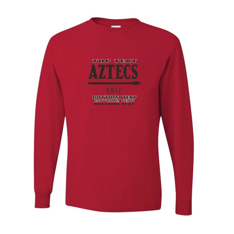 Youth Dri-Power Long Sleeve T-Shirt - True Red - Logo Text Drop