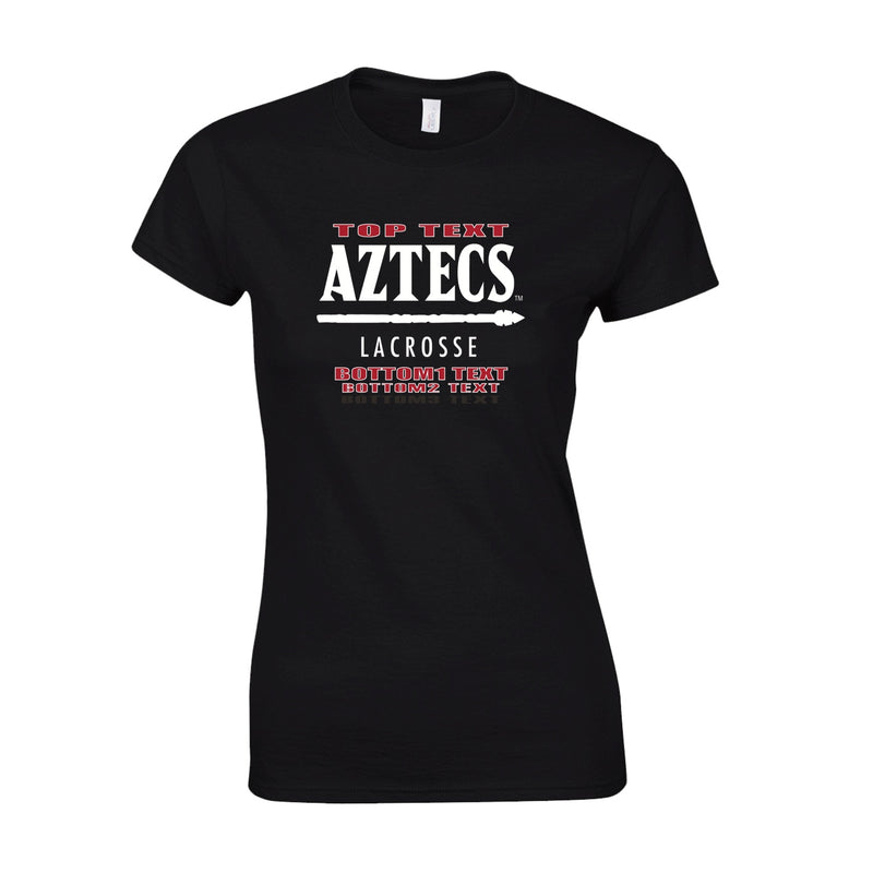 Women's Classic T-Shirt - Black - Logo Text Drop