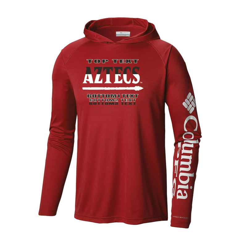 Men's Terminal Tackle Hoodie - Intense Red - Logo Text Drop