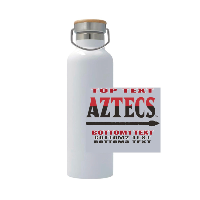 25oz Stainless Steel Thermos - White - Logo Text Drop