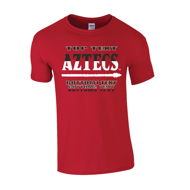 Men's Classic T-Shirt - Cherry Red - Logo Text Drop