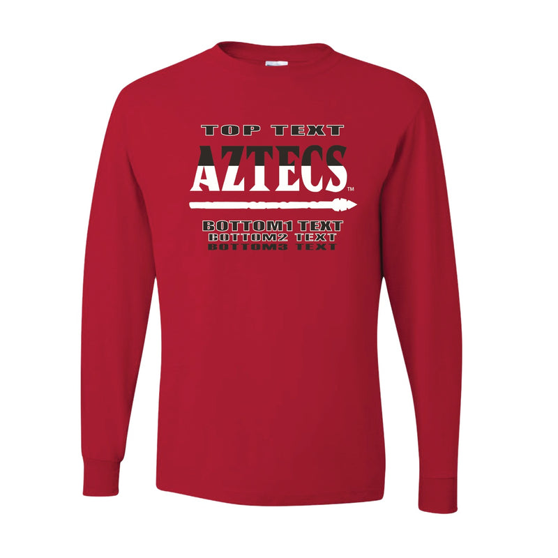 Dri-Power Long Sleeve T-Shirt - True Red - Logo Text Drop