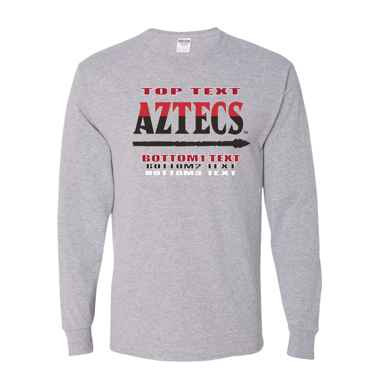 Youth Dri-Power Long Sleeve T-Shirt - Athletic Heather - Logo Text Drop