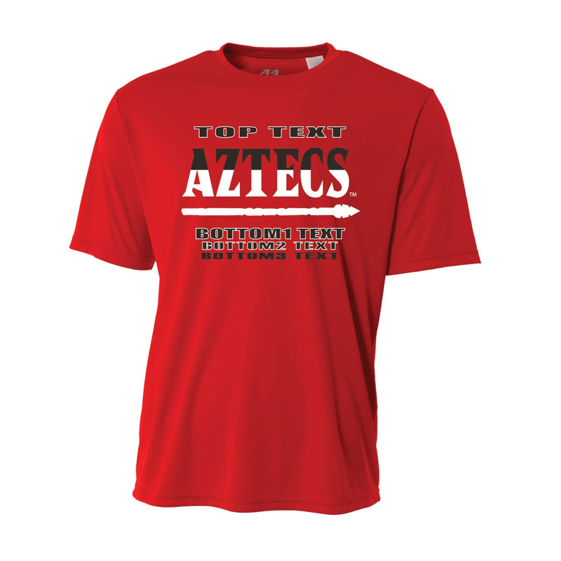 Men's Performance T-Shirt - Scarlet - Logo Text Drop