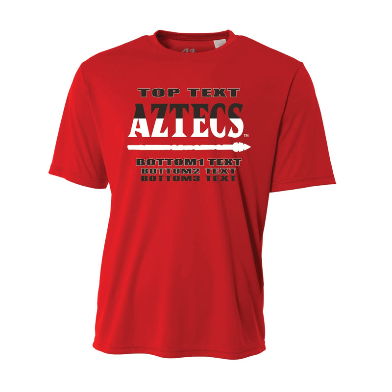 Performance T-Shirt - Scarlet - Logo Text Drop