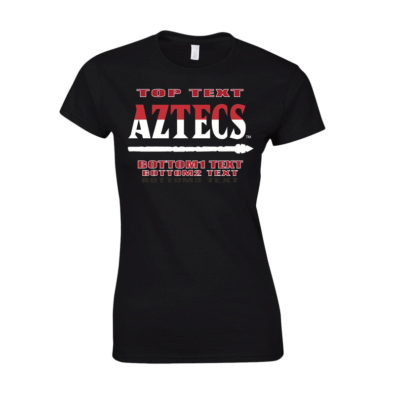 Women's Classic T-Shirt - Black - Logo Text Drop